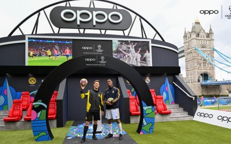 OPPO ghi lại những khoảnh khắc đáng nhớ cùng đại sứ thương hiệu toàn cầu Kaká tại Chung kết UEFA Champions League 2024