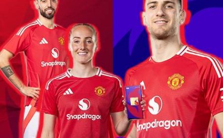 SNAPDRAGON CHÍNH THỨC XUẤT HIỆN TRÊN ÁO THI ĐẤU CỦA ĐỘI TUYỂN MANCHESTER UNITED