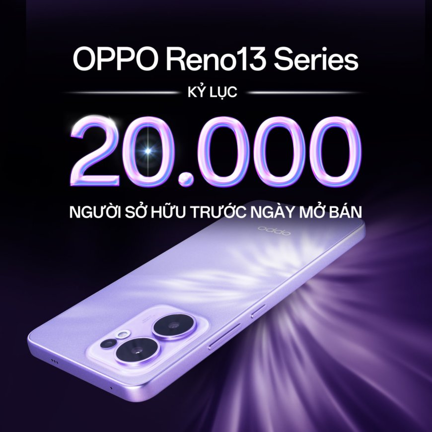 “Chuyên Gia AI” - OPPO Reno13 Series thu hút hơn 20.000 người sở hữu trước ngày mở bán chính thức