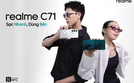 realme C71 chính thức ra mắt tại Việt Nam: “Tân vương” smartphone phổ thông sạc 1 giờ dùng 2 ngày, độ bền chuẩn quân đội và tích hợp AI tiên tiến