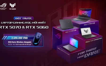 ASUS ROG MỞ ĐẶT HÀNG DẢI LAPTOP GAMING MỚI NHẤT TRANG BỊ RTX 5070 và RTX 5060 TẠI VIỆT NAM