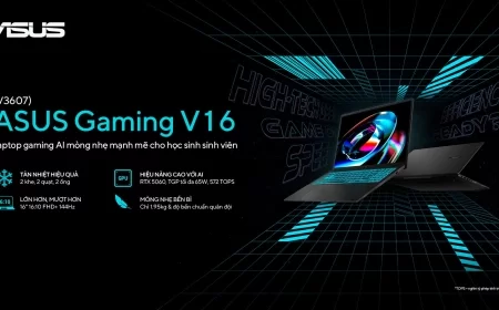 ASUS ra mắt ASUS Gaming V16: Laptop gaming AI mỏng nhẹ mạnh mẽ cho học sinh sinh viên