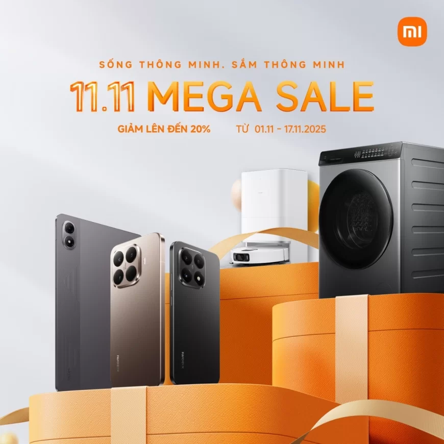 Xiaomi 11.11 Mega Sale bùng nổ: Sống thông minh - Sắm thông minh với ưu đãi lên đến 20% toàn hệ sinh thái