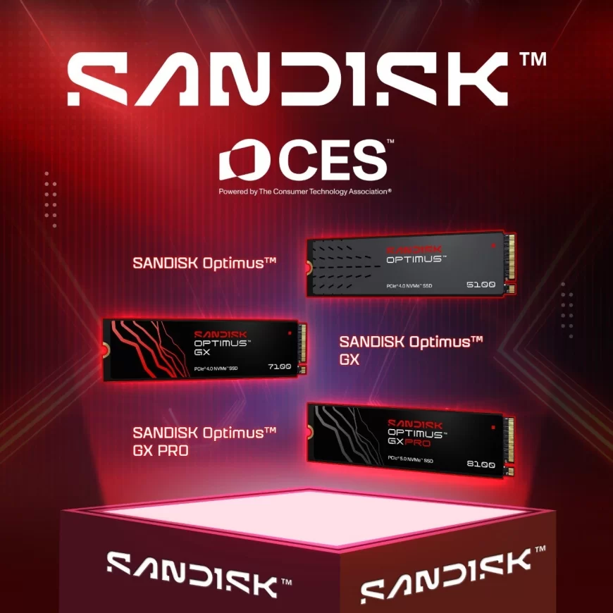 Sandisk Ra Mắt Thương Hiệu SSD Gắn Trong Mới SANDISK Optimus™ tại CES 2026