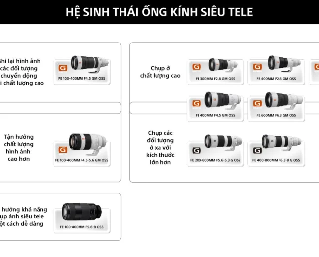 Sony mang đến hệ sinh thái ống kính siêu tele toàn diện, đồng hành cùng nhiếp ảnh thiên nhiên và thể thao
